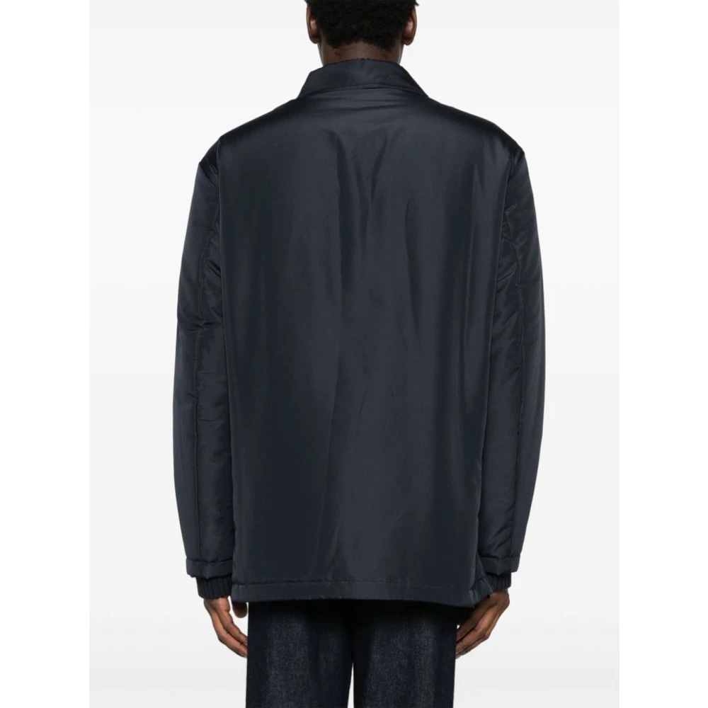 Emporio Armani Blauwe regenjas met ritssluiting Blue Heren