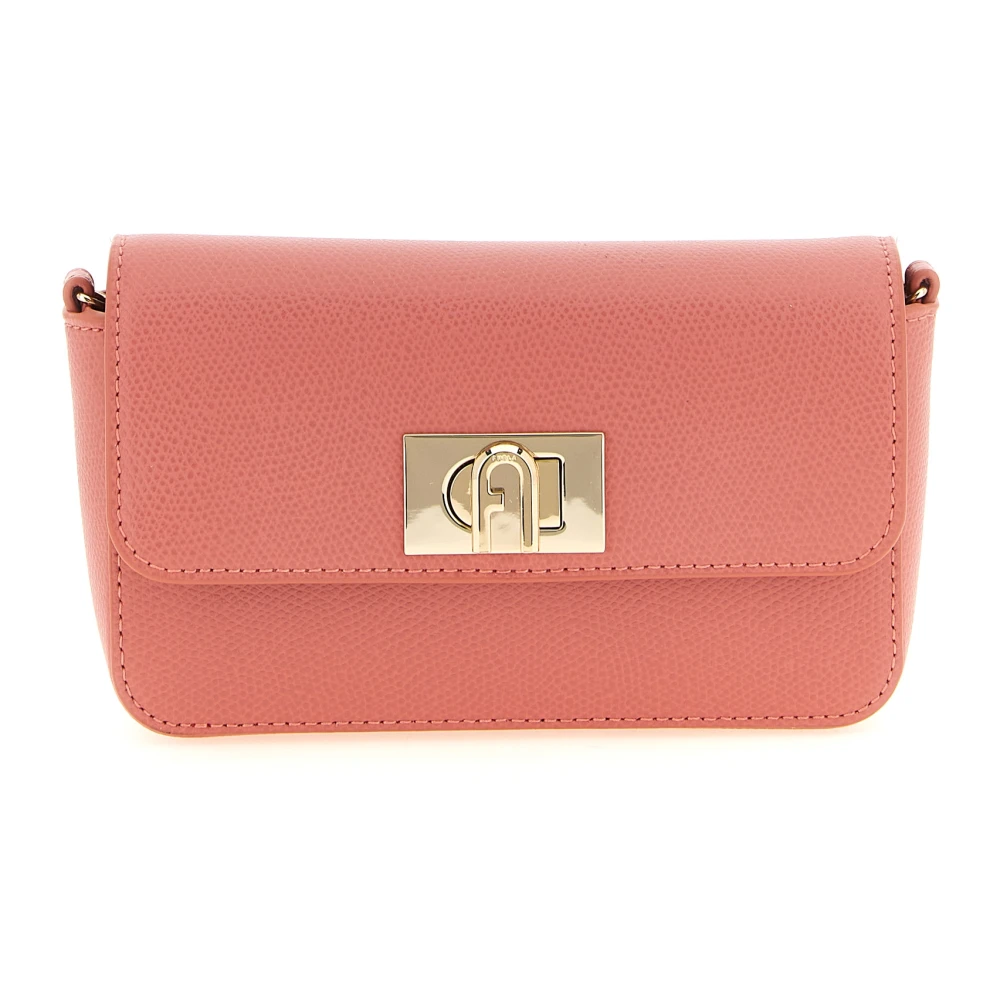 Furla Vrouw Roze Tassen Dames, One Size, Leer, 1927 Mini Crossbody Tas
