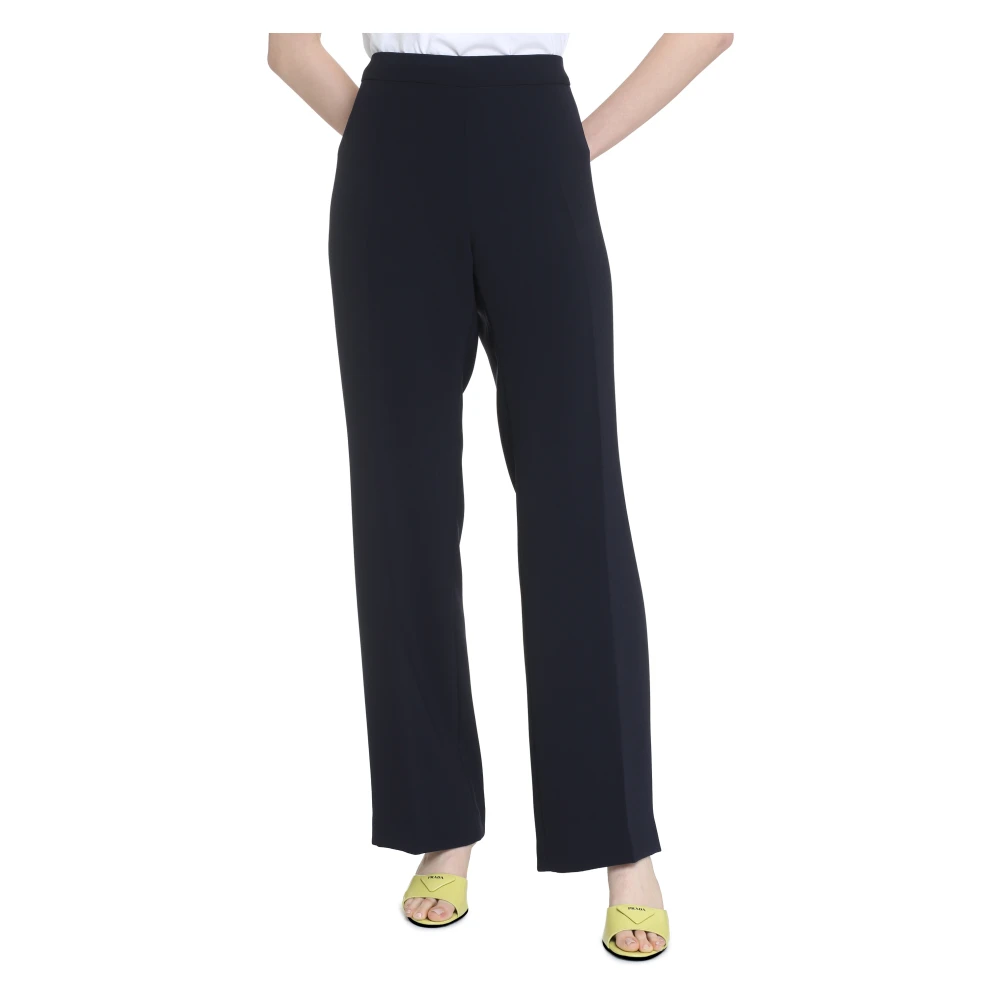 Clips Broek met hoge taille en elastische tailleband Blue Dames