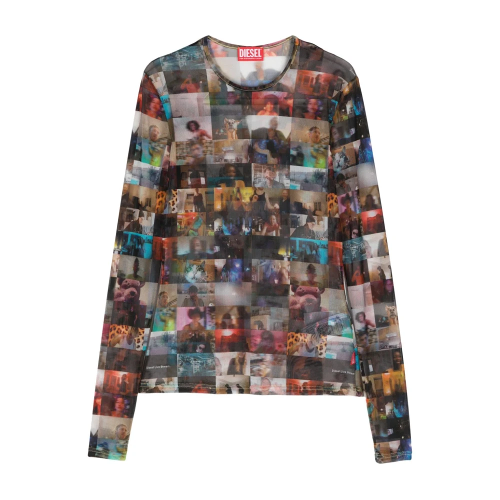 Diesel Zwarte T-shirts en Polos Multicolor Heren