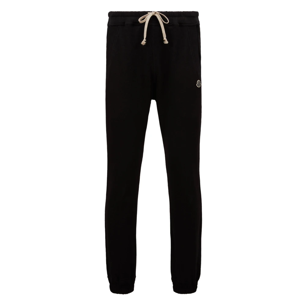 Moncler Zwarte Joggers met Geborduurd Logo Black Heren
