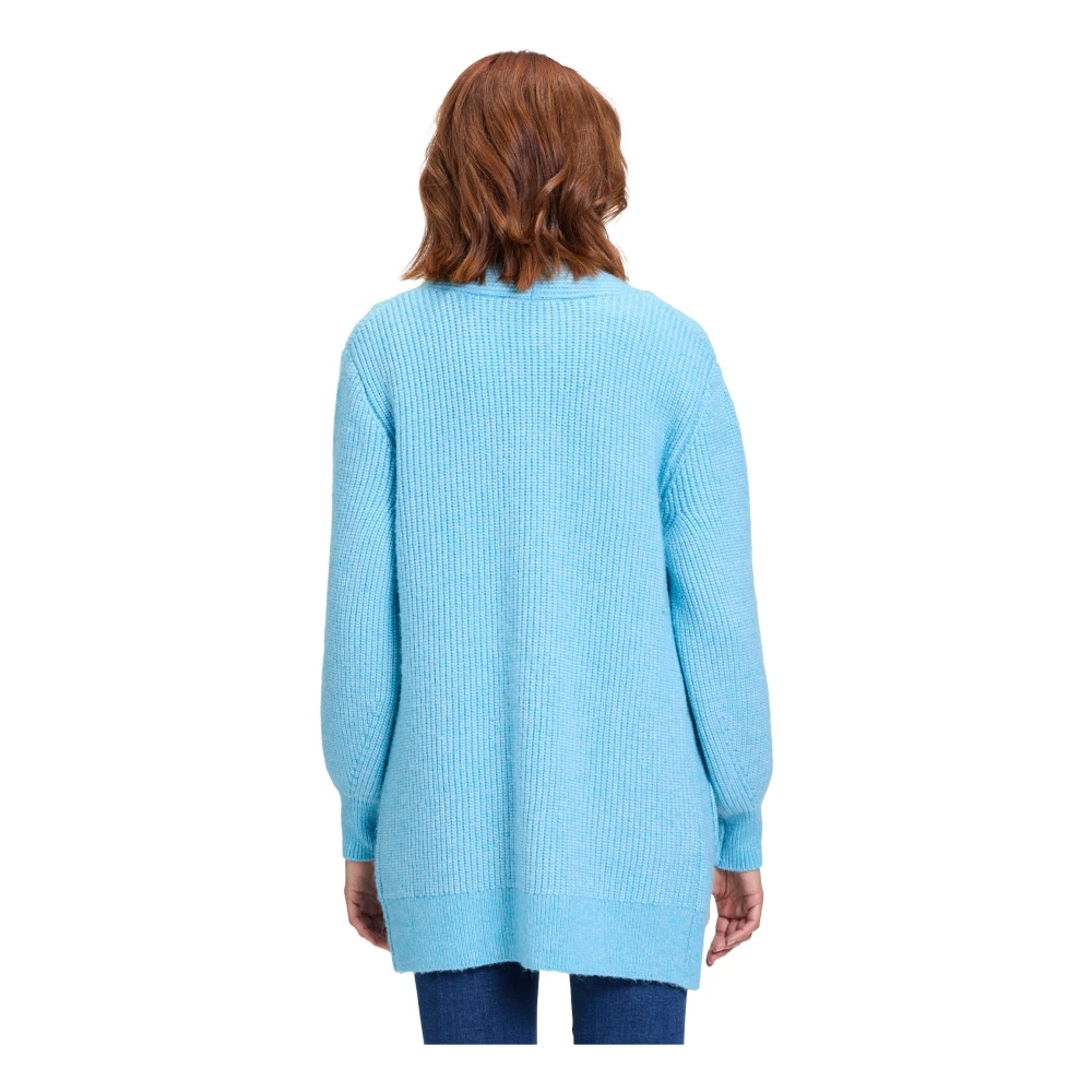 Betty & Co Gebreid Vest zonder Sluiting Blue Dames