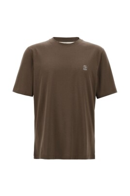 pull-col-rond-marron-avec-logo