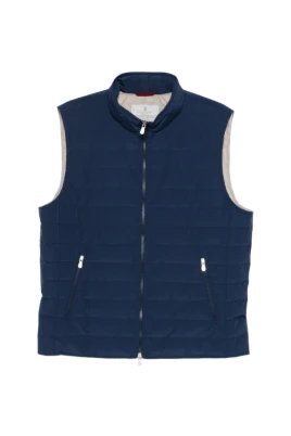 Quiltad Gilet med hög krage
