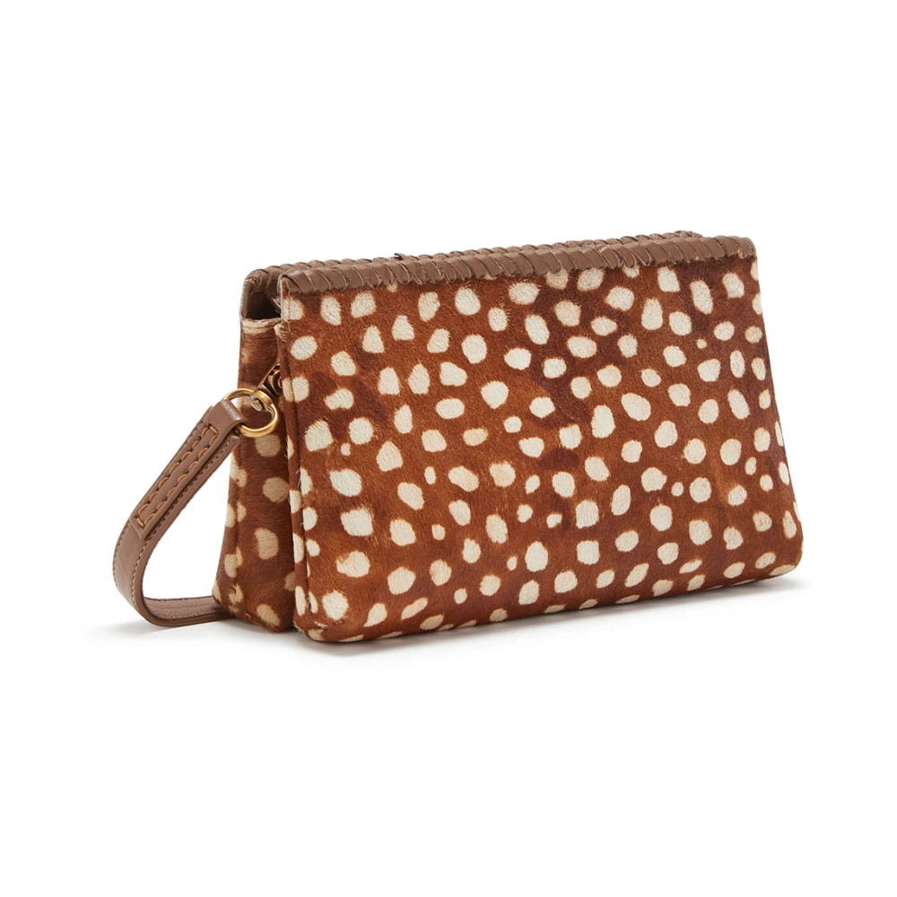 Maliparmi Kleine Harige Crossbody TAS Brown Dames
