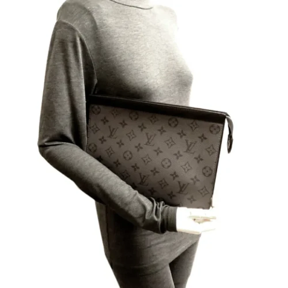Louis Vuitton Vintage Pre-owned Fabric clutches Black Dames