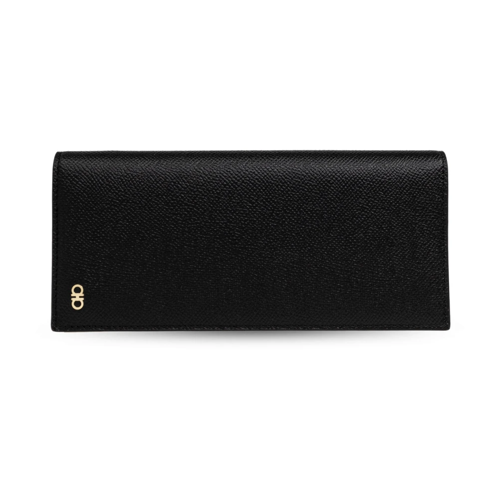 Salvatore Ferragamo Leren portemonnee Black Heren