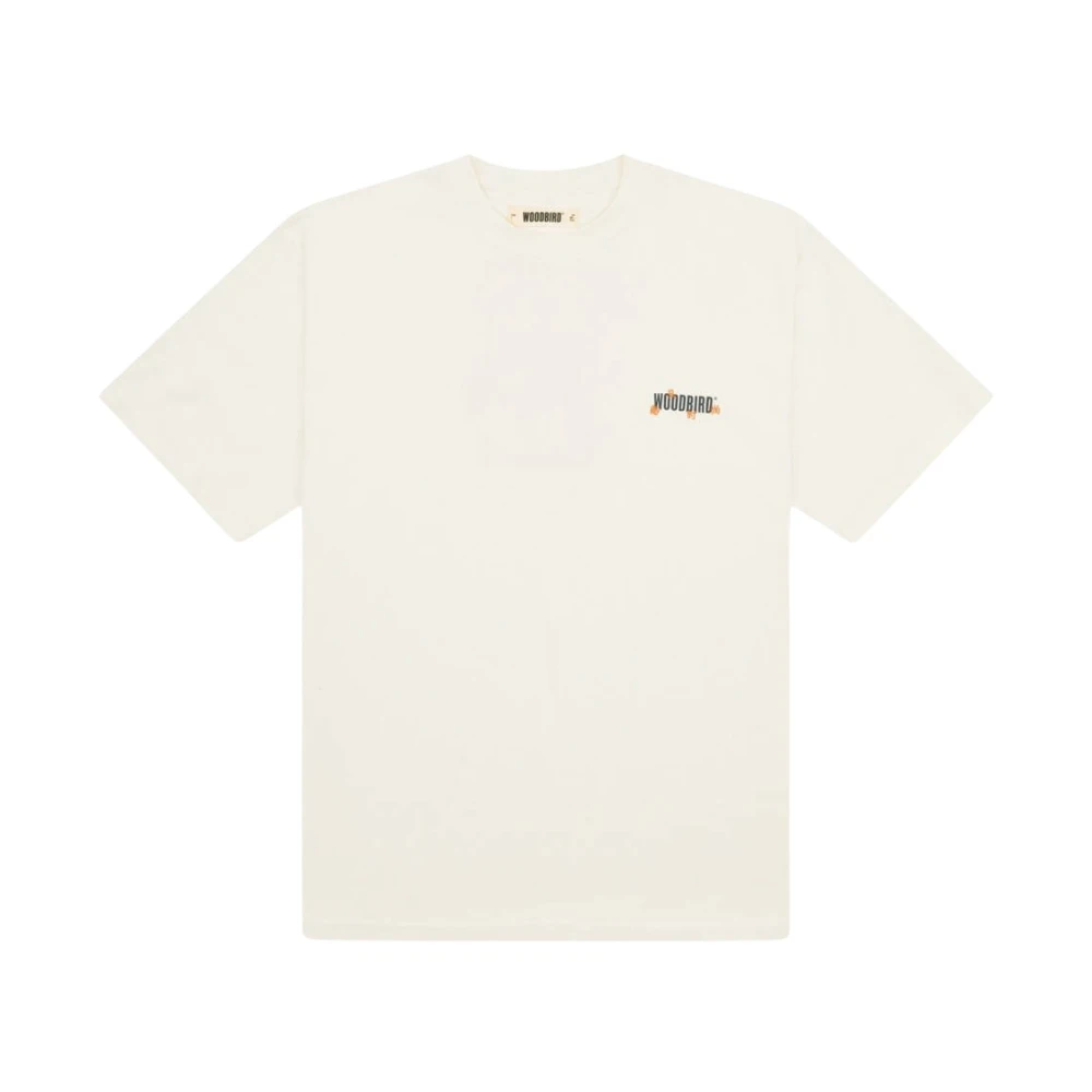 Woodbird Escape Tee Korte Mouw Shirt Beige Heren