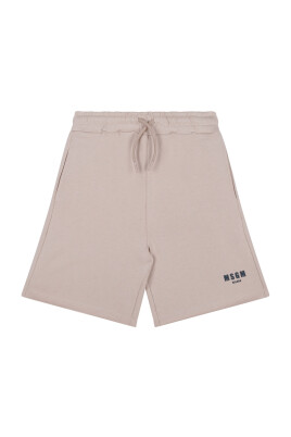 enfants-short-beige-en-coton-avec-logo