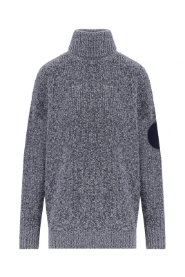 Mouliné Viscose Polokrage med Logotypemblem