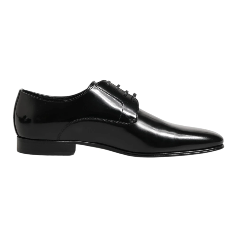 Dolce & Gabbana Men's Black Dress Shoes, 6 Uk, Leather Derby Dress Shoes