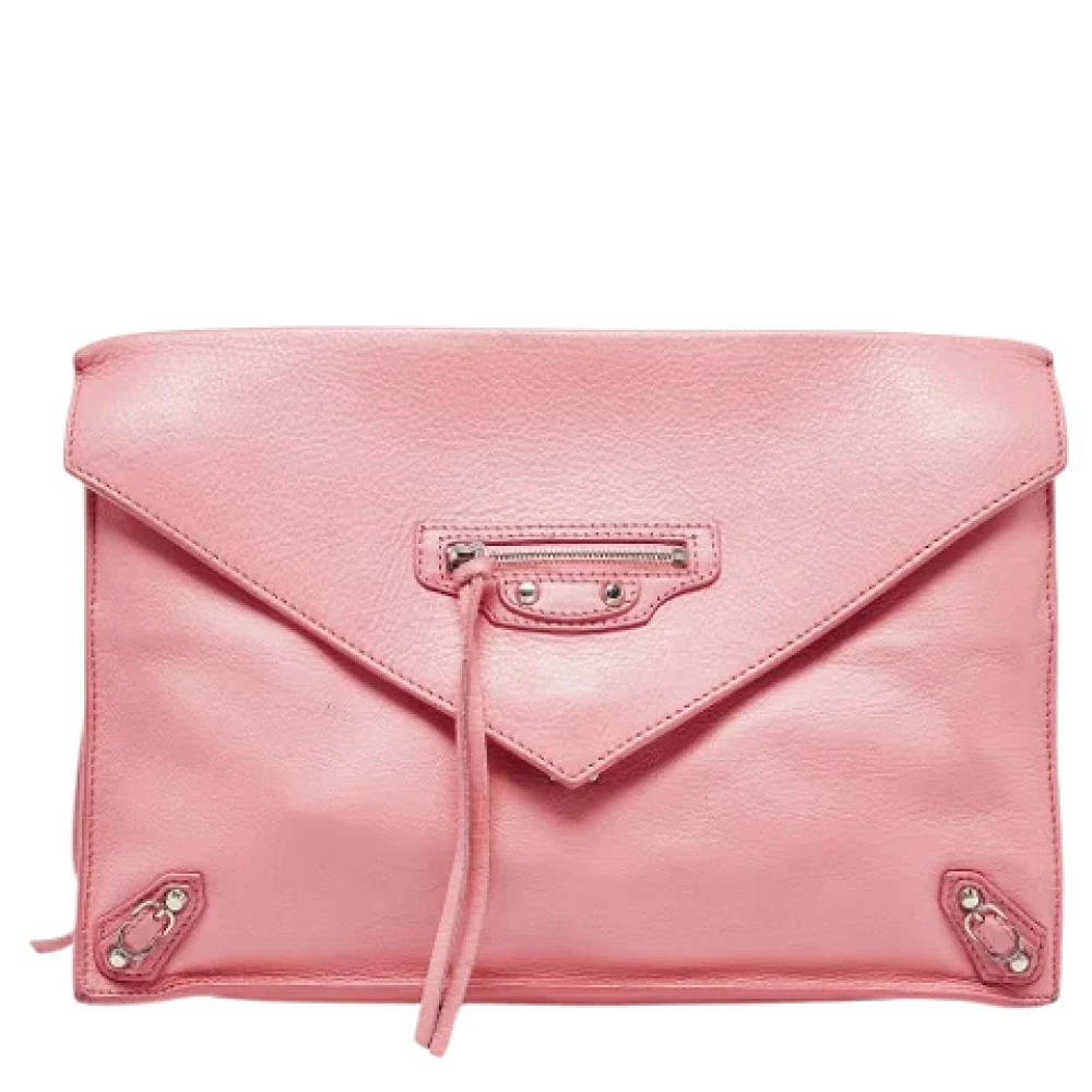 Balenciaga Vintage Pre-owned Leather clutches Pink Dames