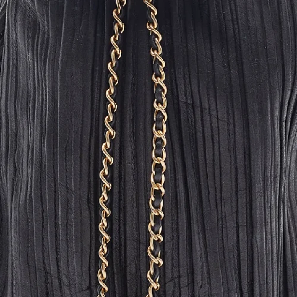 Chanel Vintage Pre-owned Leather backpacks Black Dames