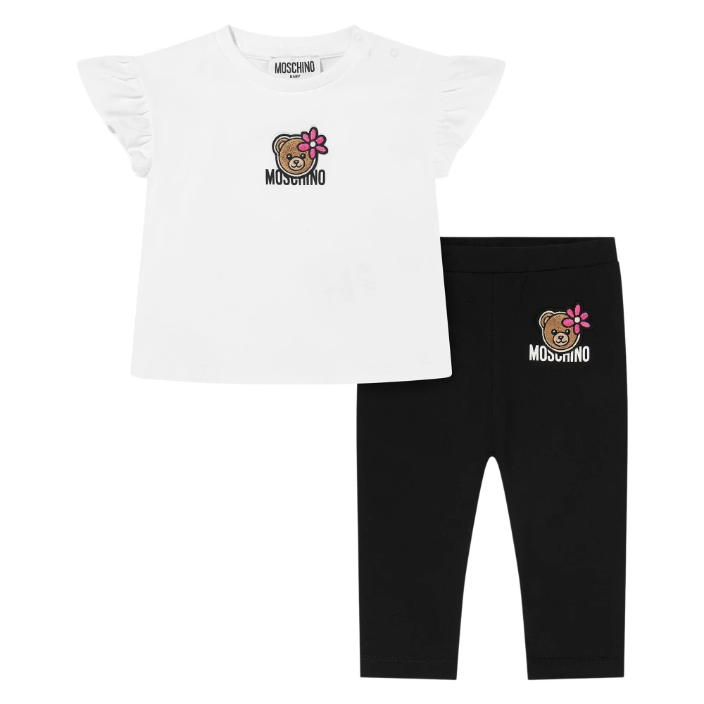 Moschino Girls Black Bear Logo Leggings Set - Kids Sets - 9 M - Kids