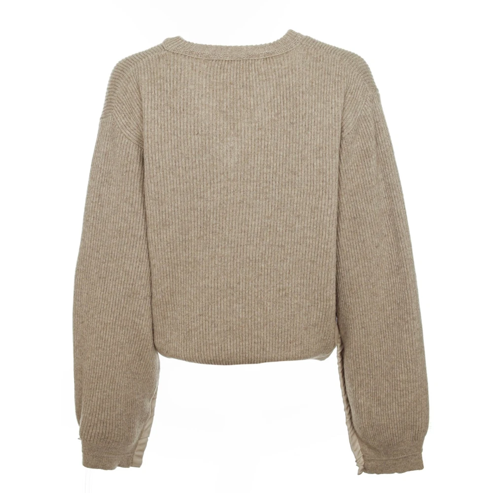 JW Anderson V-hals Ballonmouw Trui Beige Dames