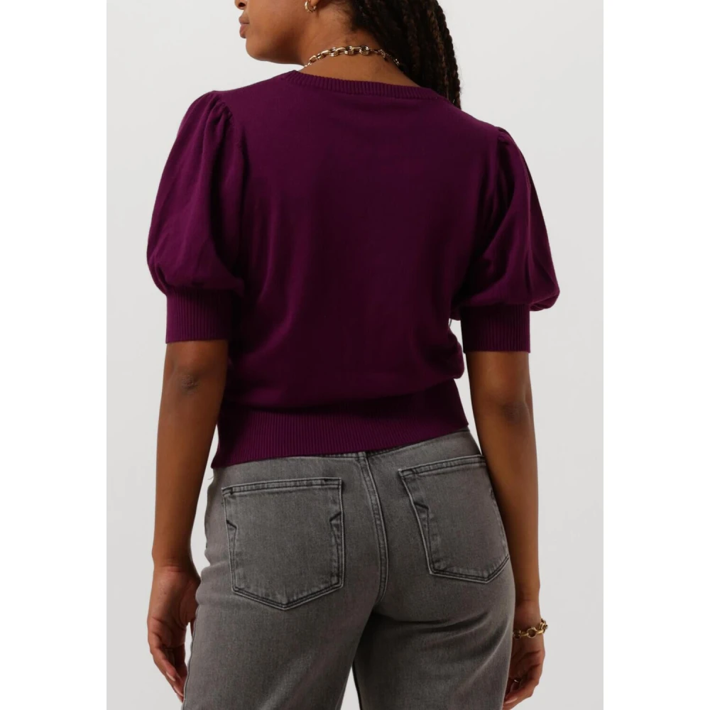 Minus Gebreide Tee voor vrouwen Purple Dames