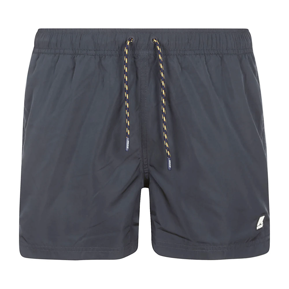 K-Way Blå badshorts med logodetalj Blue, Herr