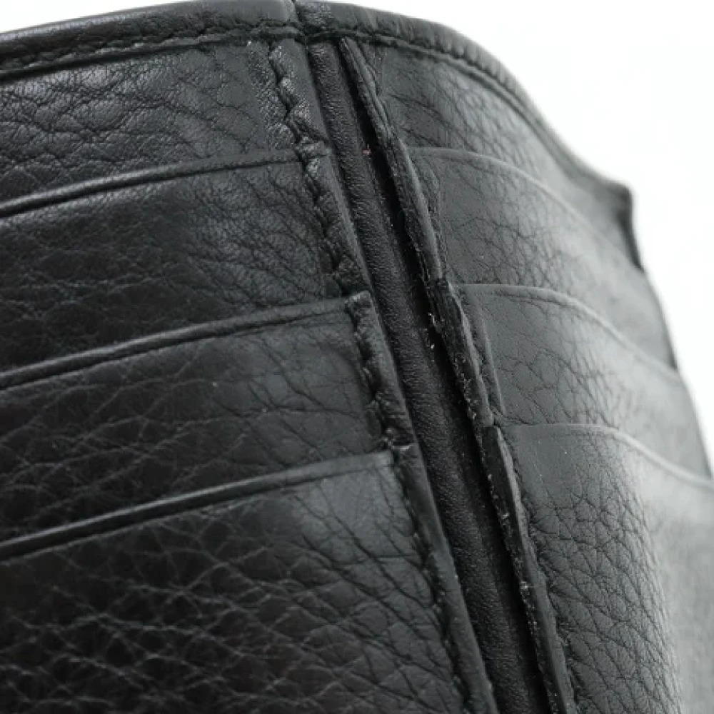 Gucci Vintage Pre-owned Leather wallets Black Dames