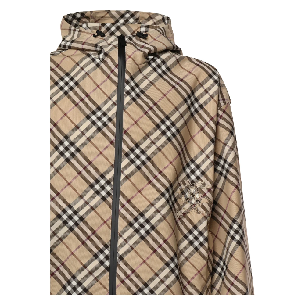 Burberry Beige Jassen met Aangepaste Capuchon Beige Heren