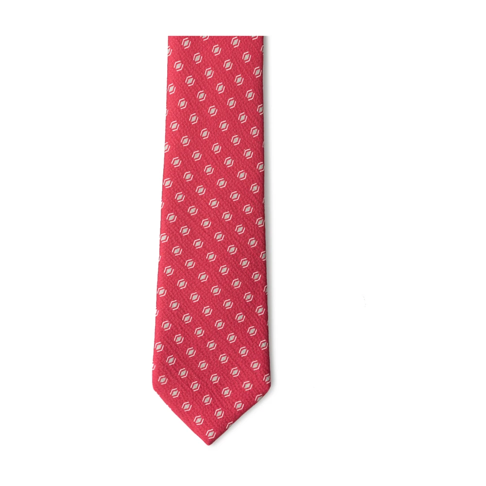 Giorgio Armani Rode zijden stropdas Red Heren