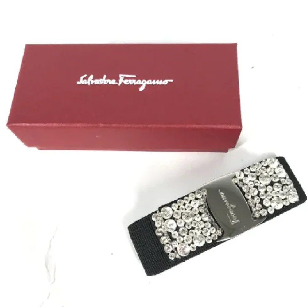 Salvatore Ferragamo Pre-owned Fabric hair-accessories Black Dames