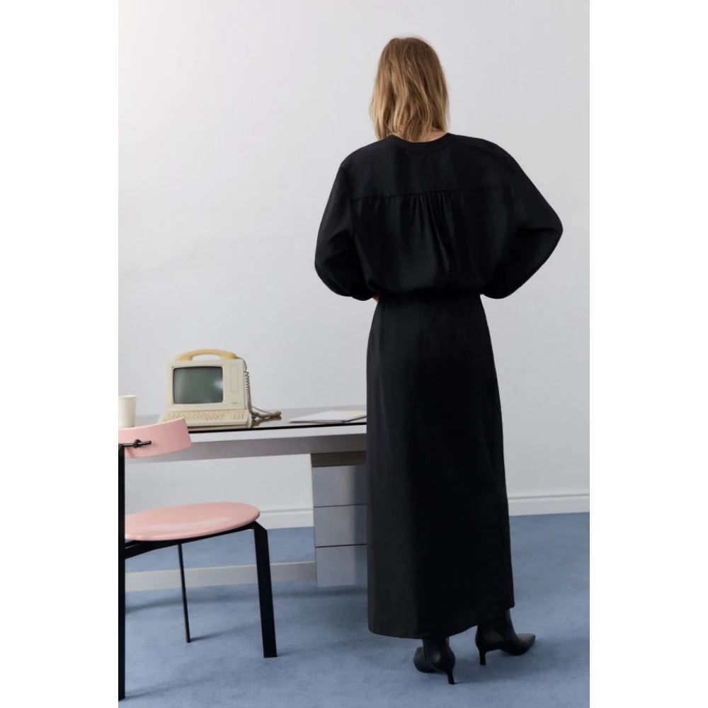 The New Society Zwarte Omslagrok Modal Polyester Black Dames