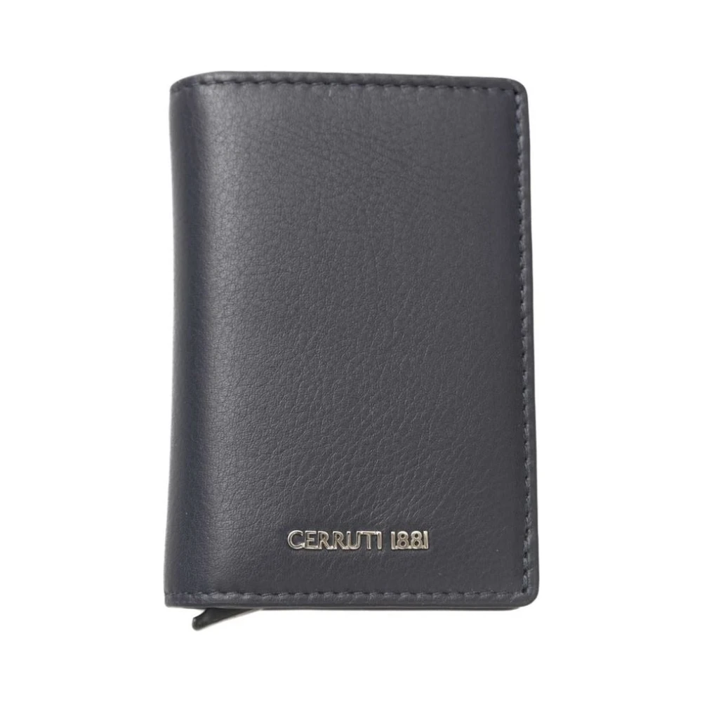 Cerruti 1881 Elegante blauw leren portemonnee voor mannen Black Heren
