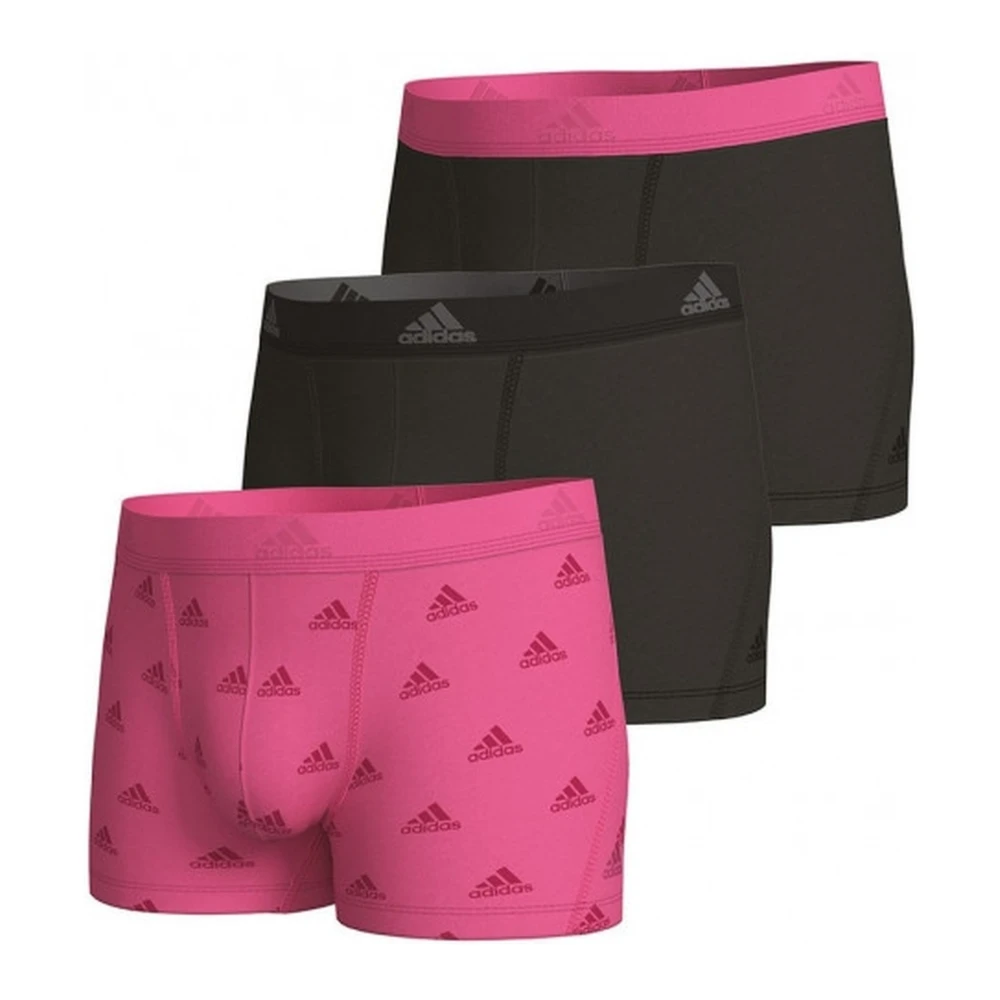 Adidas Actieve Flex Katoenen Boxers in Zwart Roze Multicolor Heren