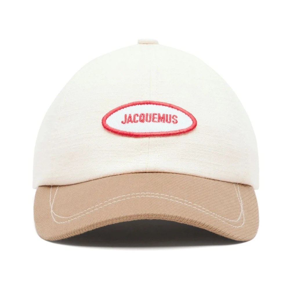 Jacquemus Witte en beige baseballpet White Dames