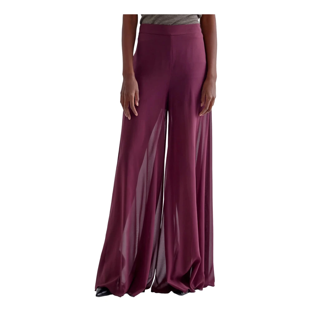Erika Cavallini Purple Gonna Pantalone - Female - Wide Trousers - S - Trousers