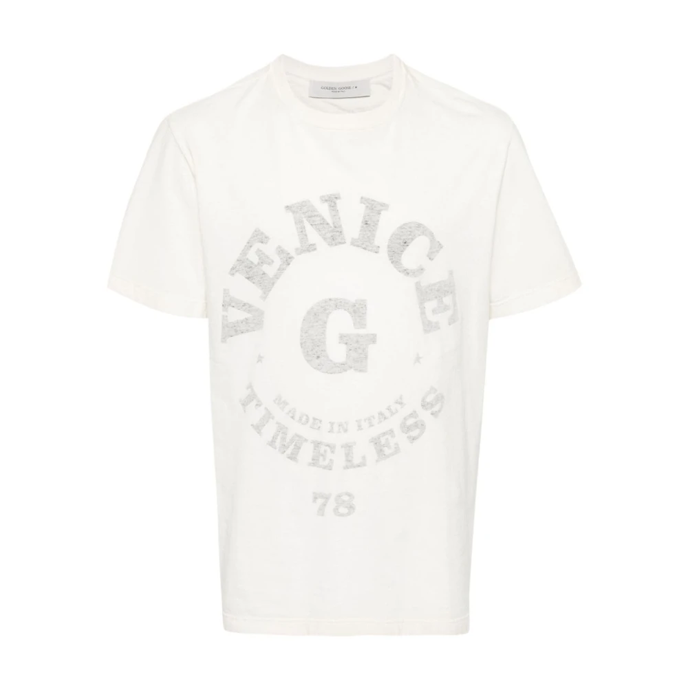 Golden Goose Witte T-shirts en Polos White Heren