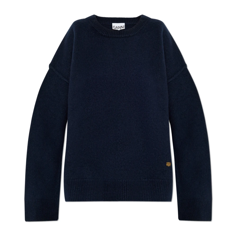 Ganni Wollen trui Blue Dames