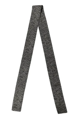 Sjalscarf i fiskbensmönstrad tweed