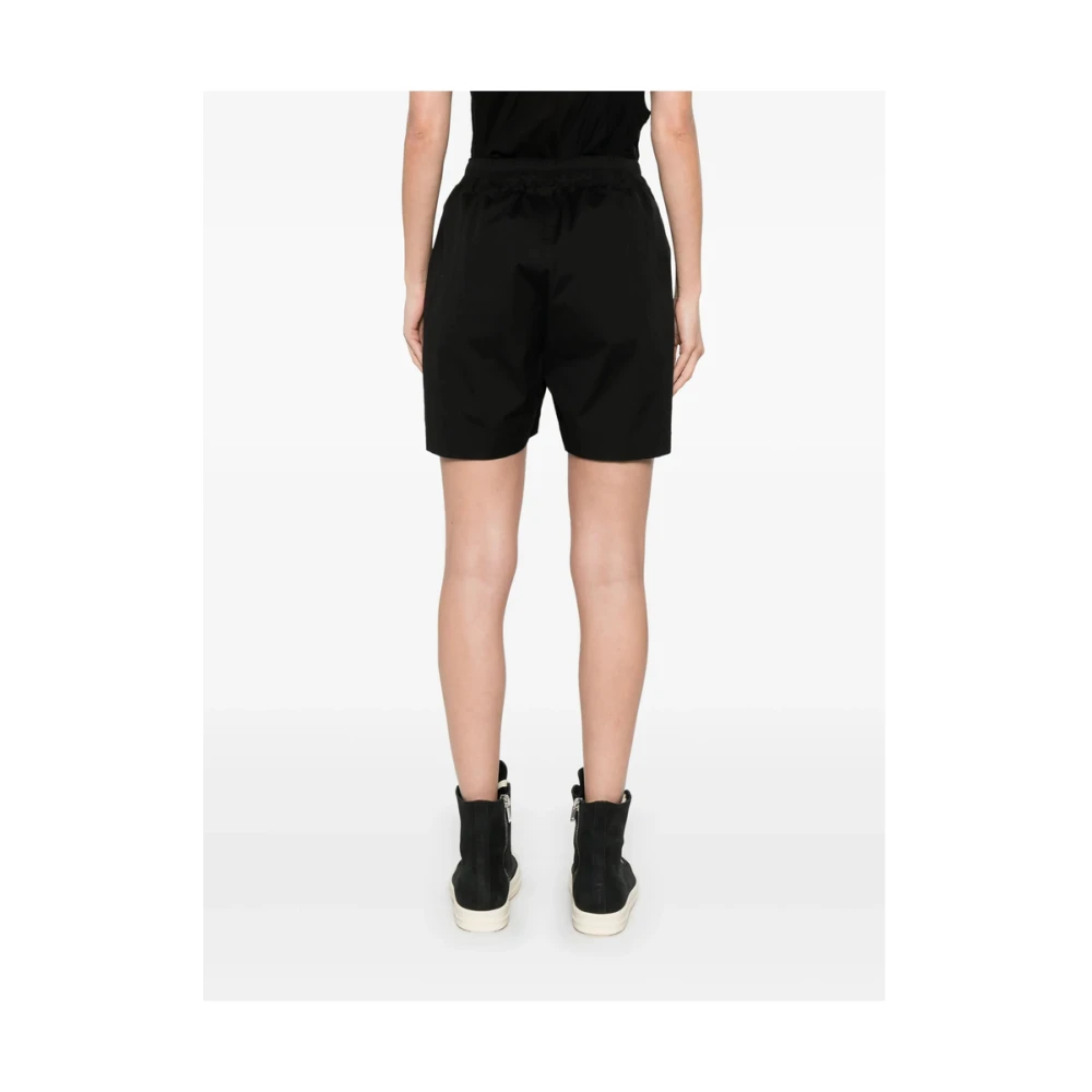 Rick Owens Zwarte Elastische Trekkoord Taille Zijgleuf Black Dames