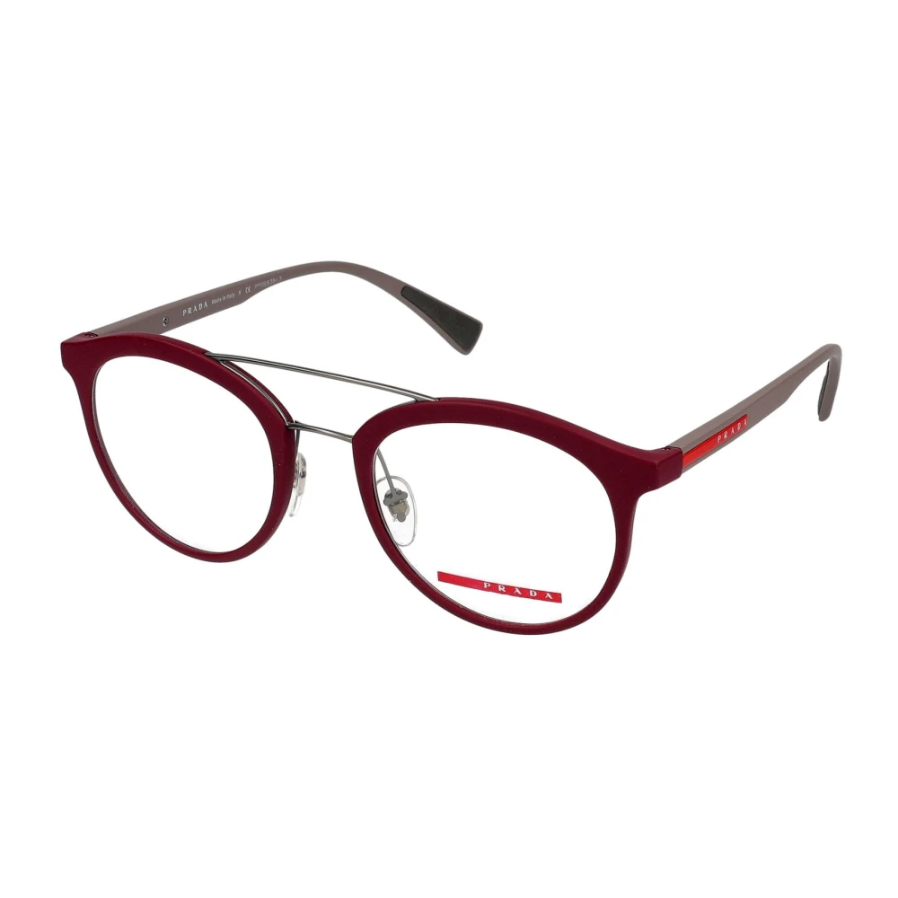 Prada Stijlvolle Bril 01Hv Vista Red Heren