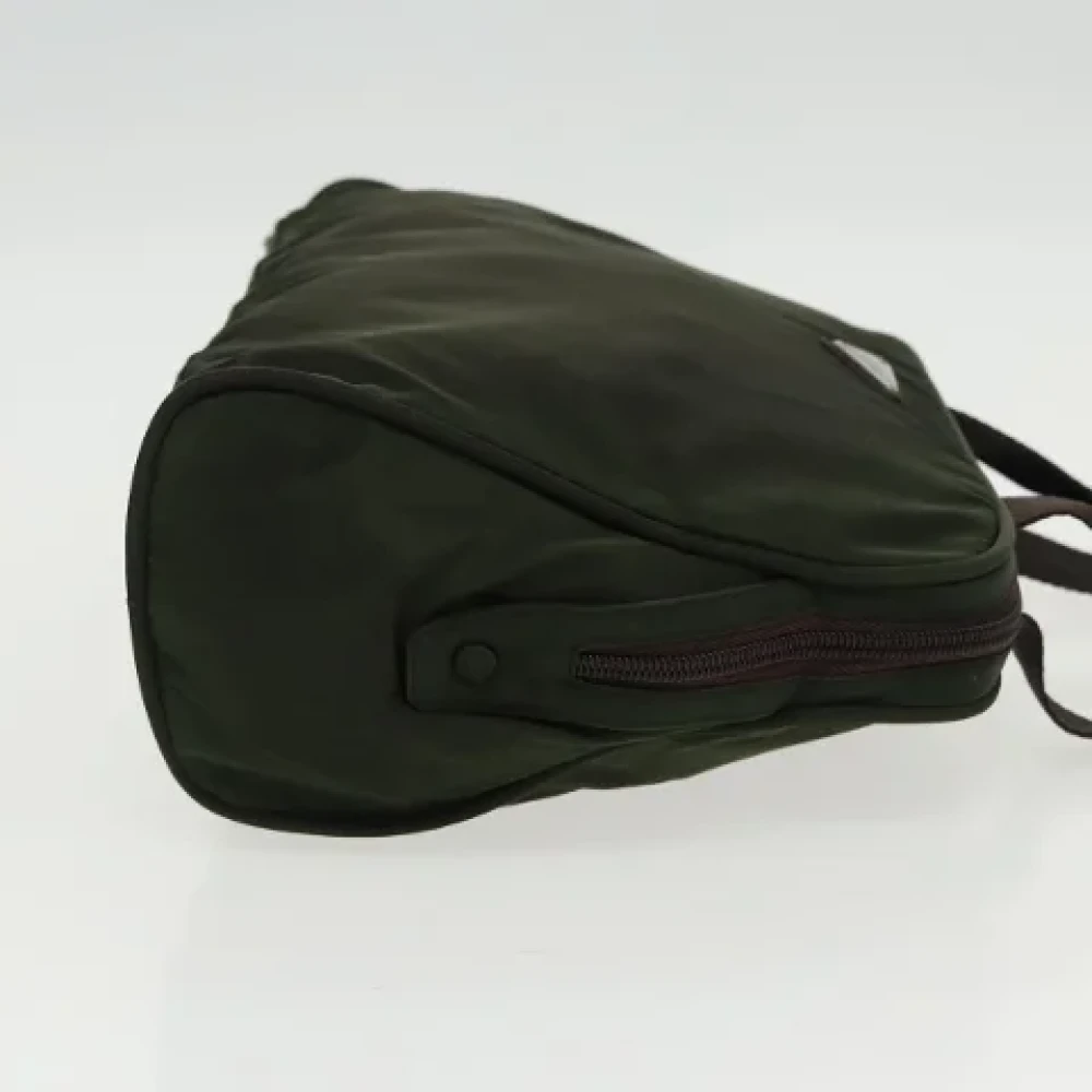 Prada Vintage Pre-owned Nylon handbags Brown Dames