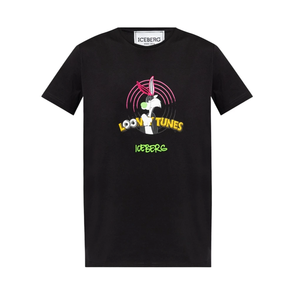 Iceberg - Tops > T-Shirts - Black - Iceberg - Modalova