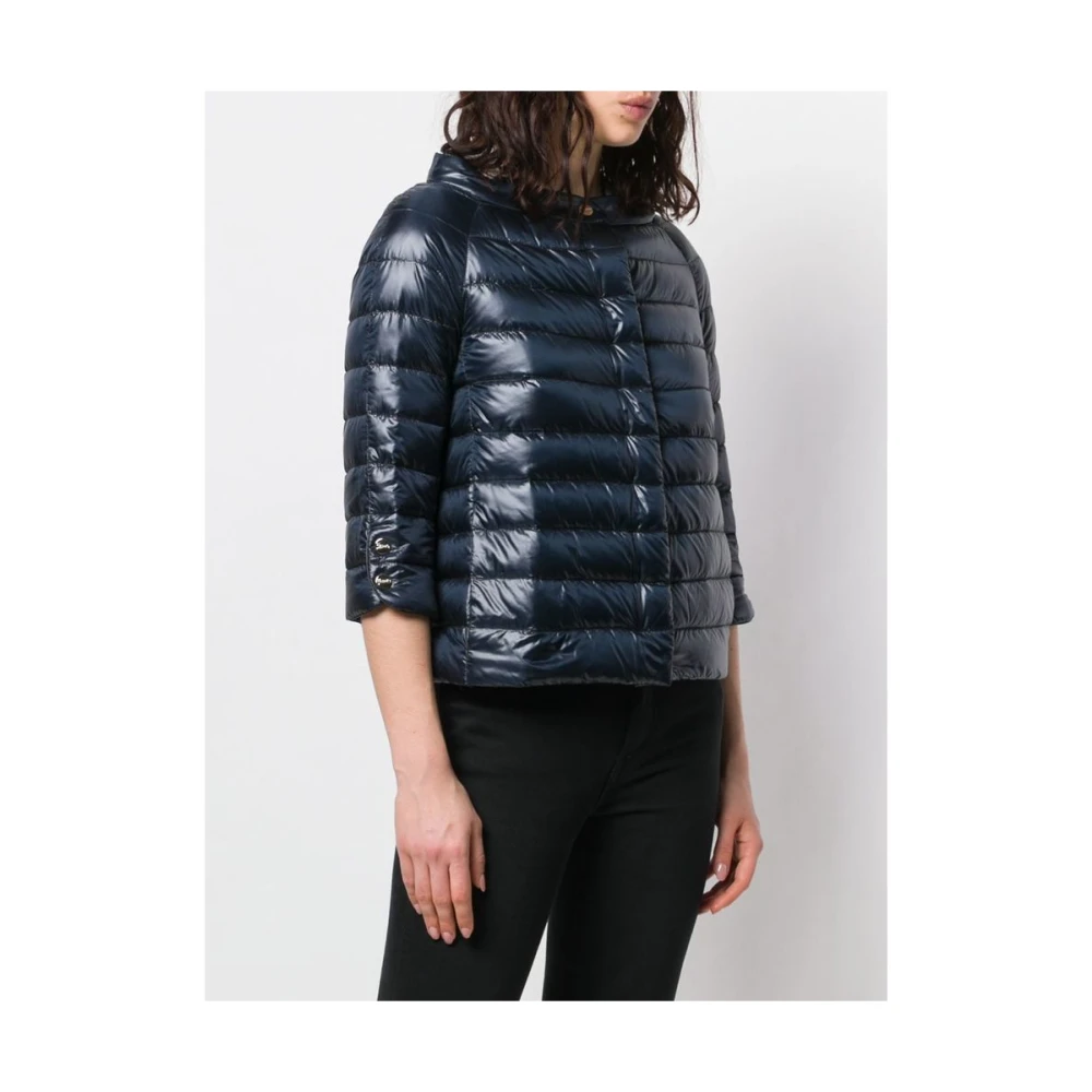 Herno Gewatteerde marineblauwe bovenkleding Blue Dames