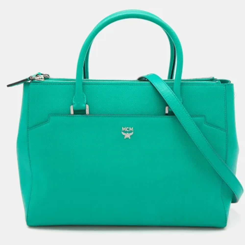 MCM Pre-owned Leather totes Green Dames