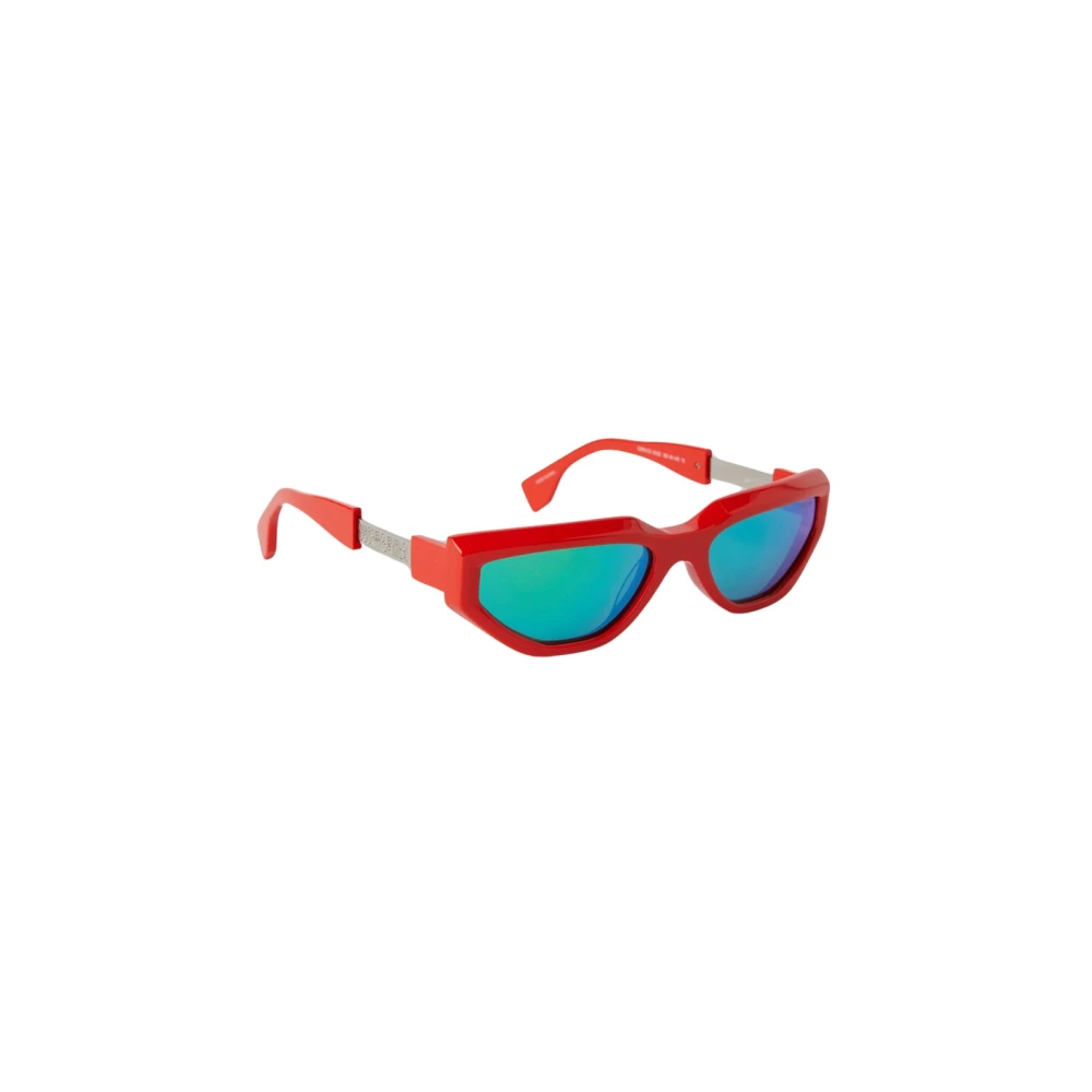 Marcelo Burlon Unisex Orange Geometric Cat-Eye Sunglasses