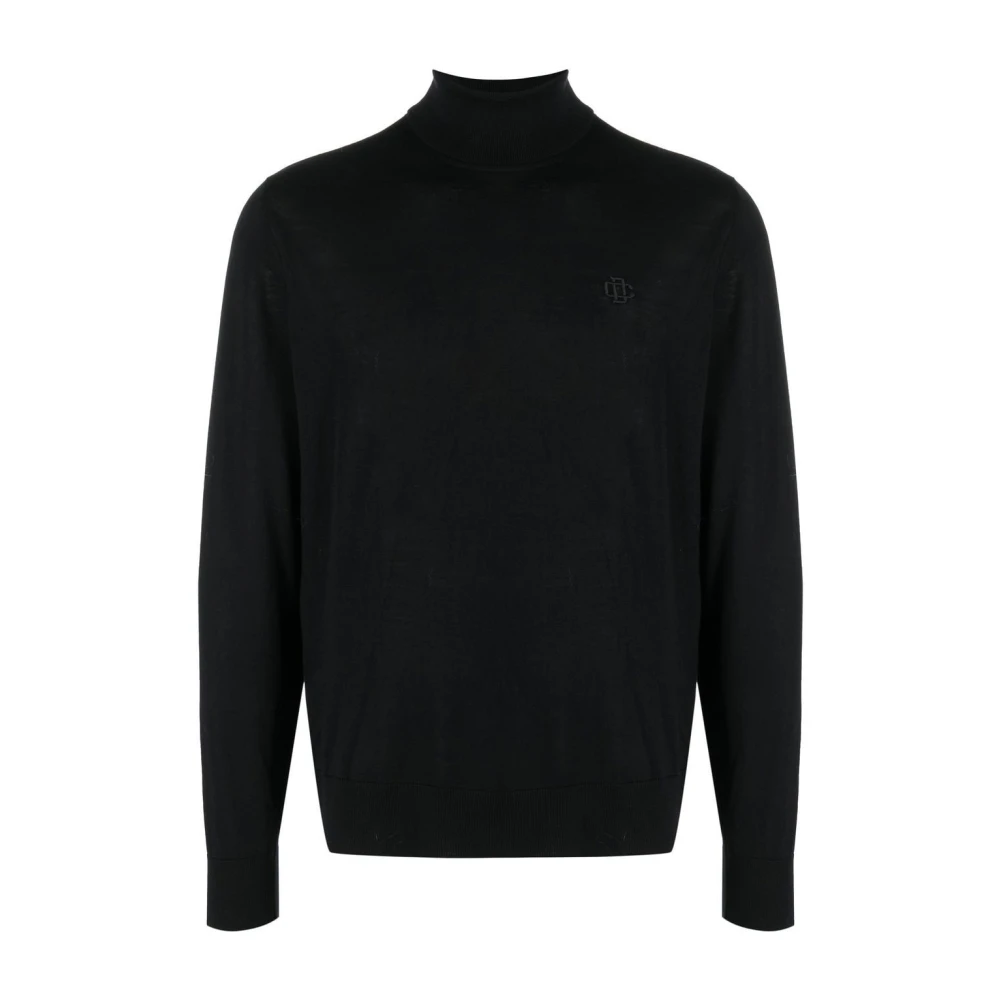 Dsquared2 Men's Black Knitted Turtleneck Jumper - Turtlenecks - Xl - Knitwear