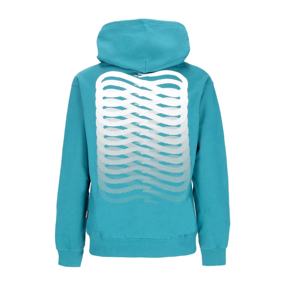 Propaganda Ribbed Hoodie Petrol Blue Dames
