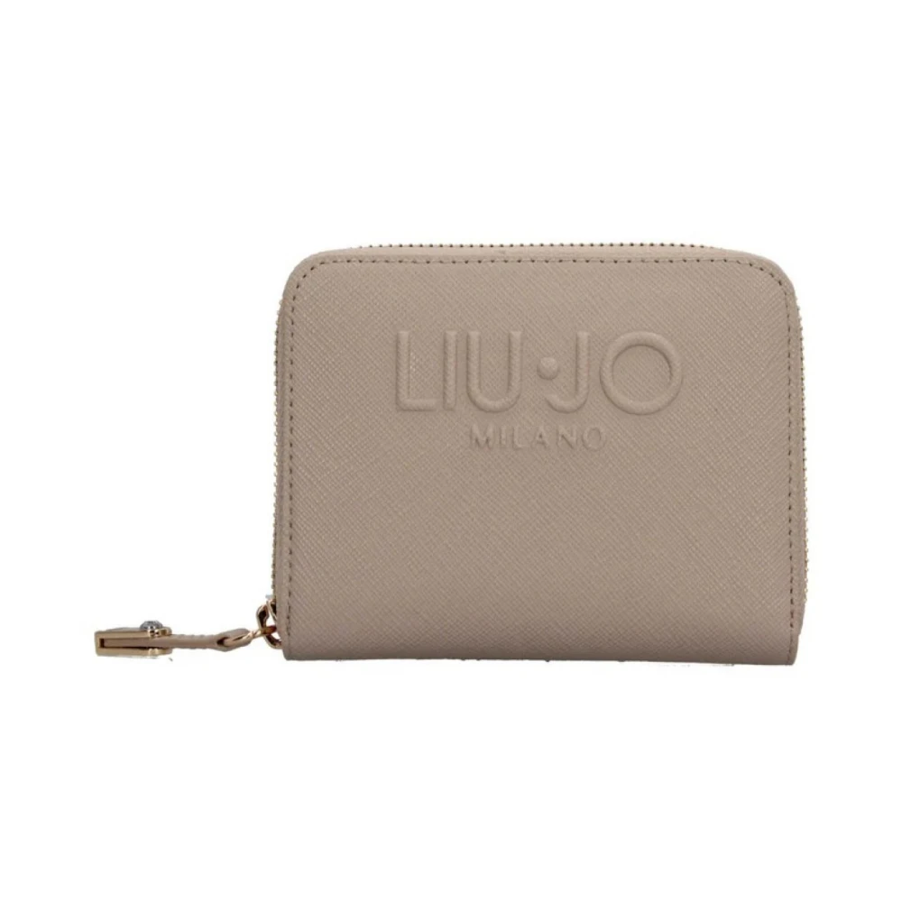 Liu Jo Vrouw Beige Kleine Portemonnee Met Rits En Logo