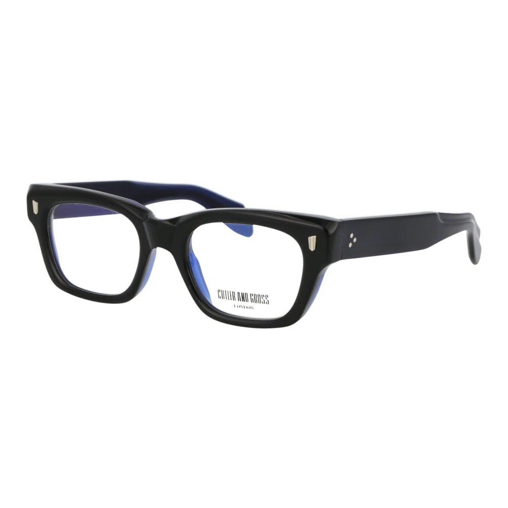 Cutler And Gross Stijlvolle Blauwe Acetaat Optische Bril Black Unisex