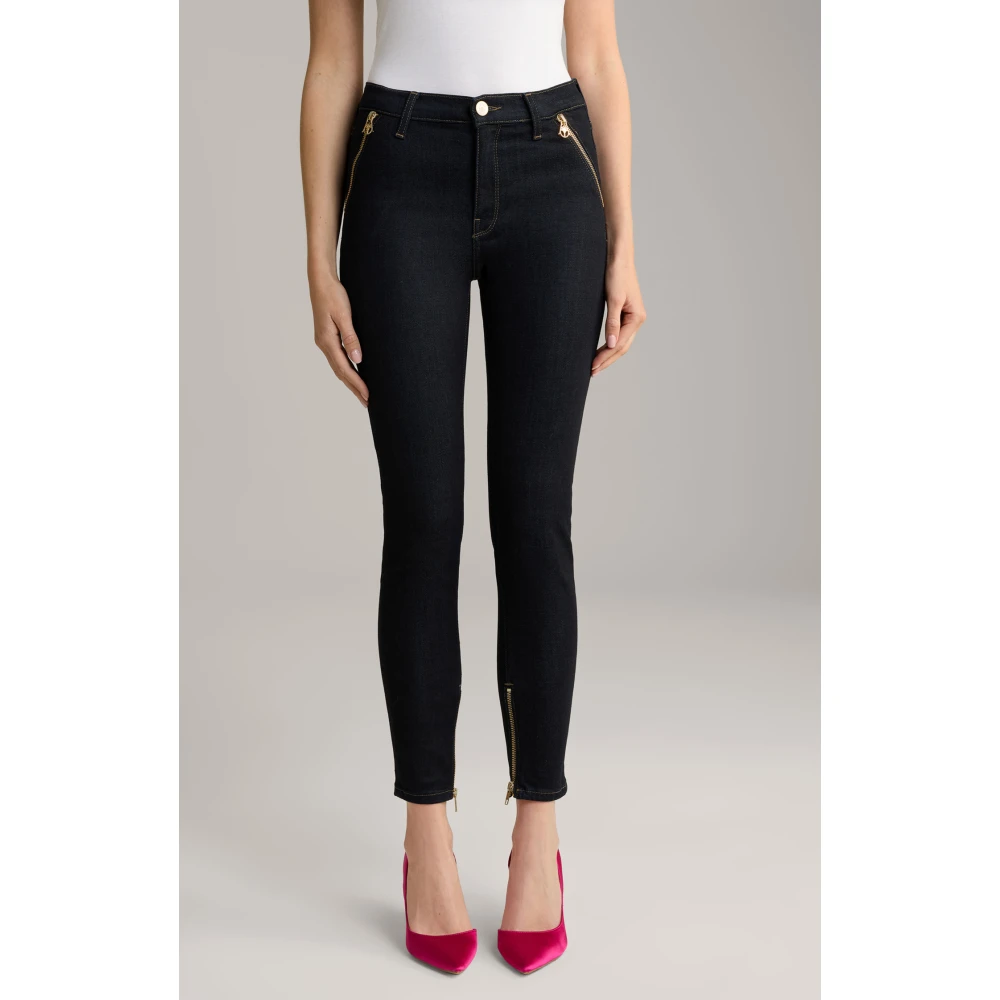 Joop! Slim Fit Donkerblauwe Jeans met Gouden Details Black Dames