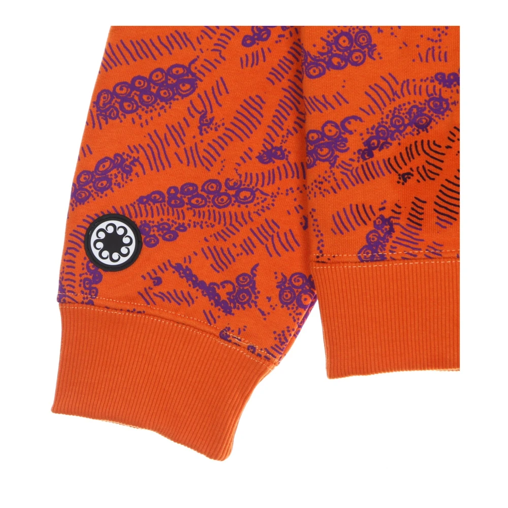 Octopus Sci-fi Oranje Hoodie Lange Mouw Orange Heren