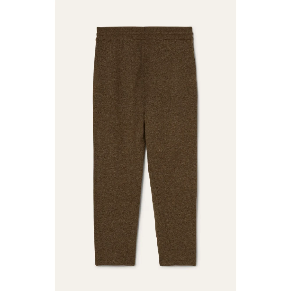 Loro Piana Bruine Jersey Broek met Zijzakken Brown Heren