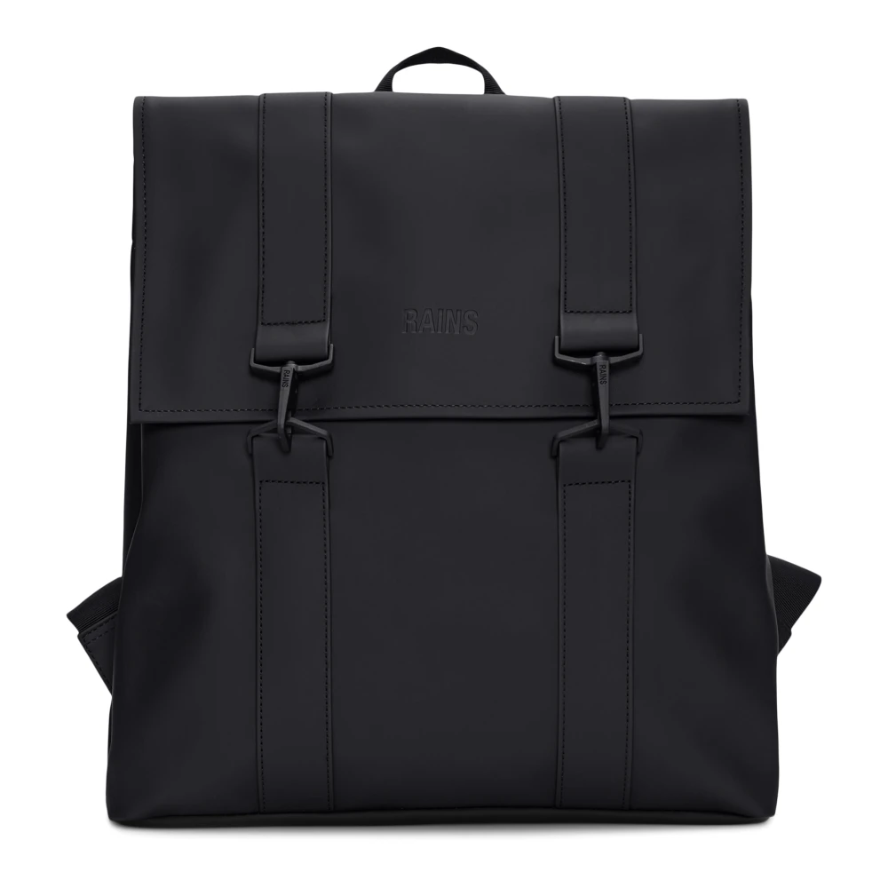 Rains Women's Black Backpacks, One Size, Minimalist Msn Bag