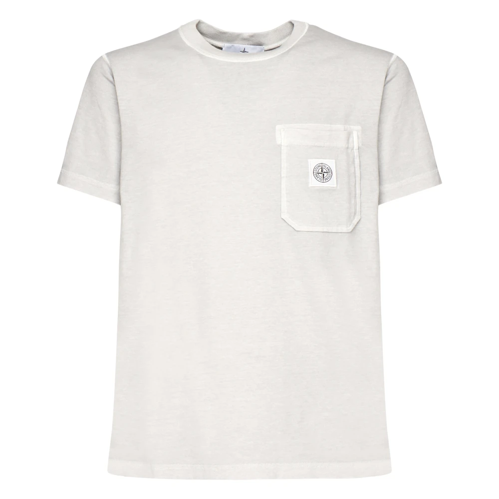 Stone Island Grijze T-shirts en Polos met Zak Gray Heren