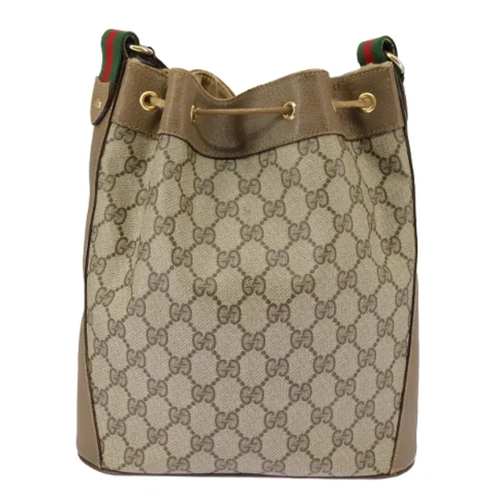 Gucci Vintage Pre-owned Canvas shoulder-bags Beige Dames